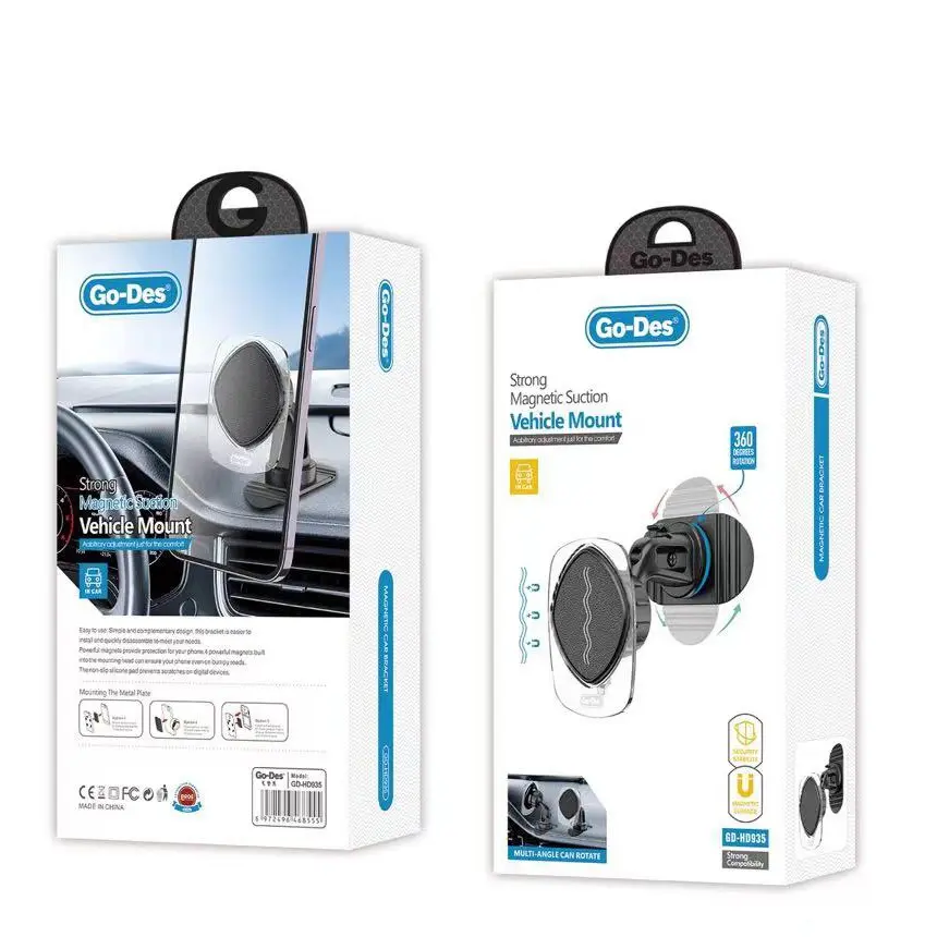 Go Des GD-HD935 360 Derece Dönebilen Manyetik Araç Telefon Tutacağı