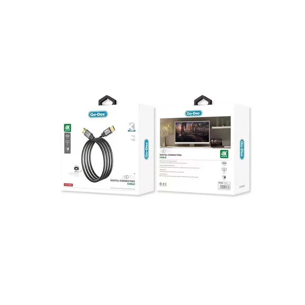 Go Des GD-HM802 4K Ultra HD HDMI Görüntü ve Ses Kablosu, 3 Metre