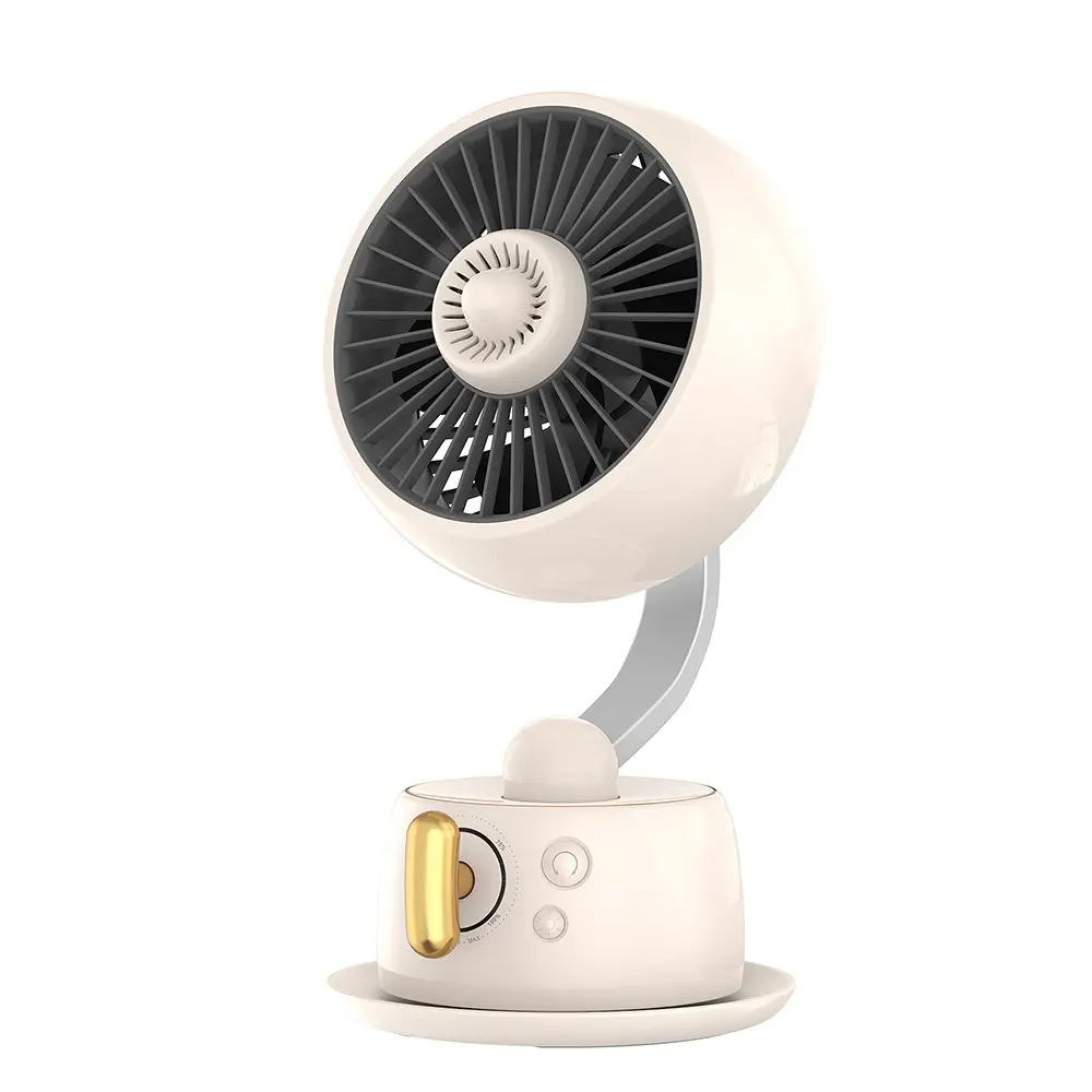 Go Des GD-HS63 Şarjlı Masa Fanı, 120° Salınımlı ve Gece Lambalı