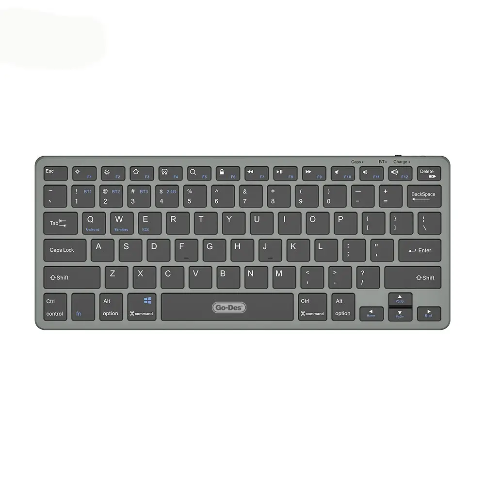Go Des GD-KB325 Sessiz Tuş Tasarımlı Bluetooth Bağlantılı Kablosuz Klavye