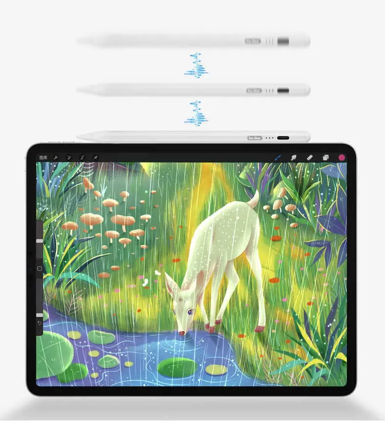 Go Des GD-P1209 Aktif Kapasitif Dokunmatik Kalem, Type-C Şarjlı