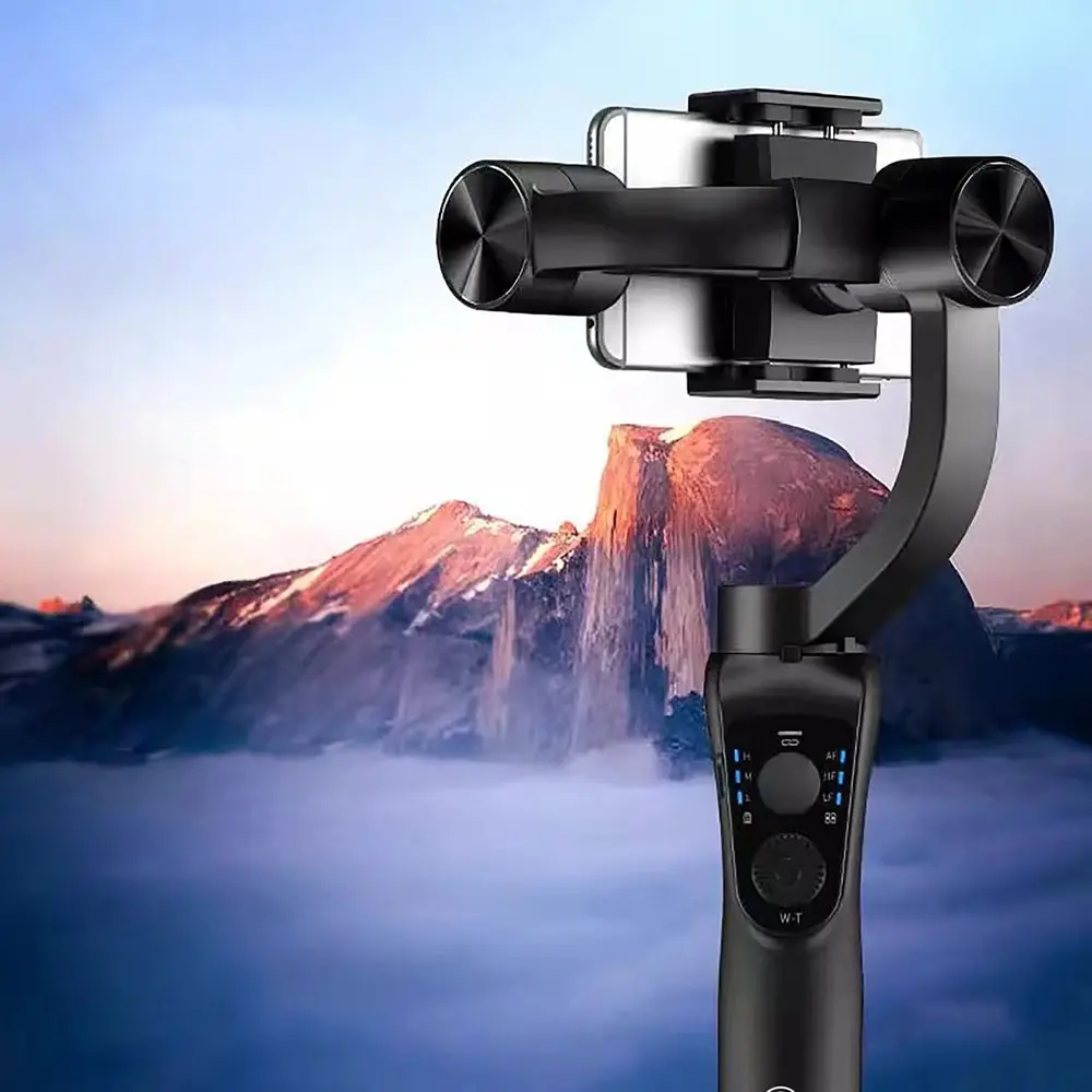 Go Des GD-S5 3 Eksenli El Tipi Gimbal, Yüz Takibi ve LED Işıklı
