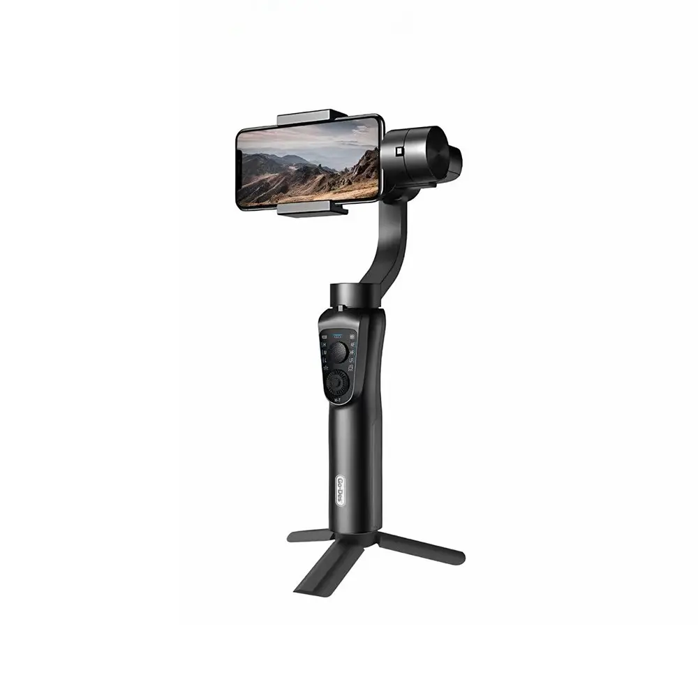 Go Des GD-S5 3 Eksenli El Tipi Gimbal, Yüz Takibi ve LED Işıklı