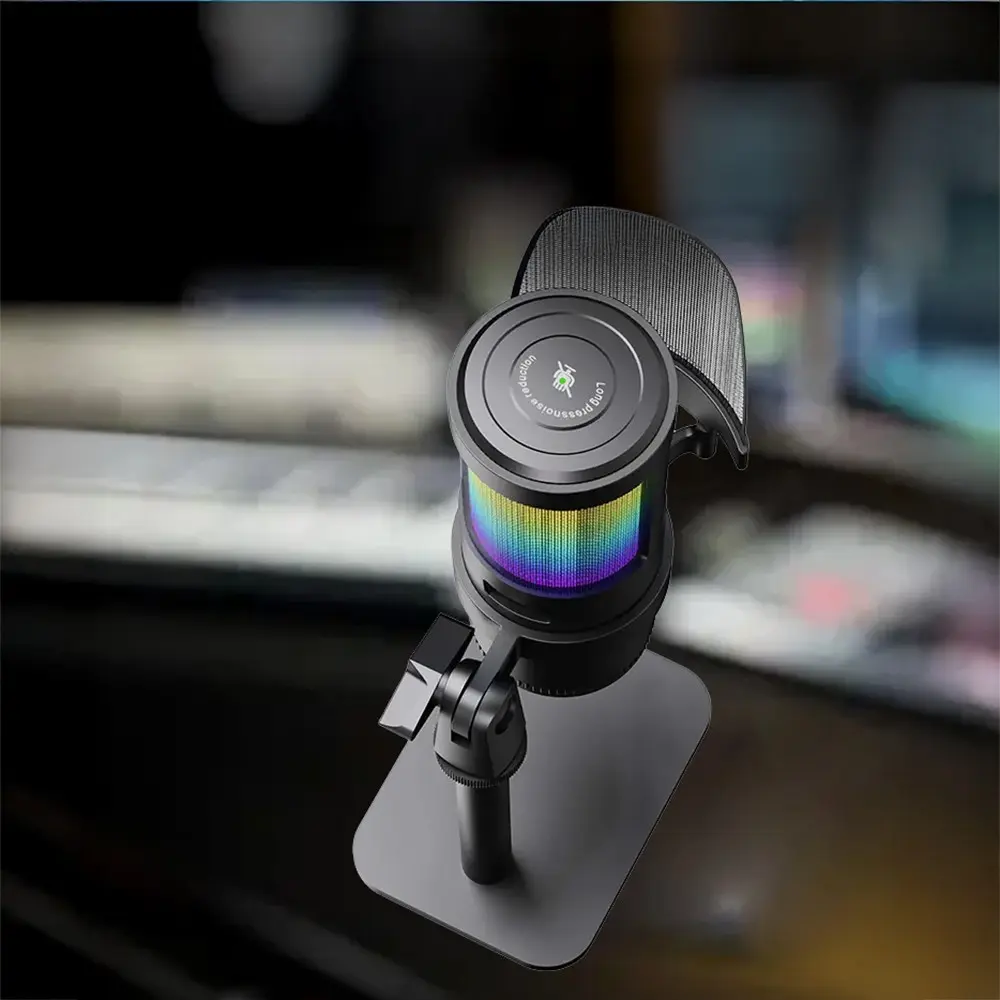 Jmary MC-PW13 USB Mikrofon, Ayrılabilir Pop Filtreli ve 360° Dönebilen