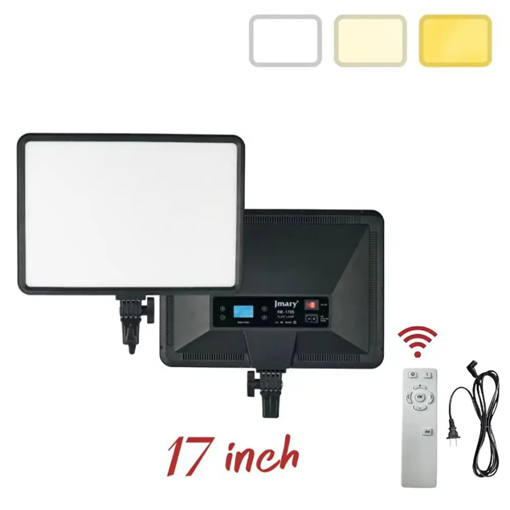 Jmary FM-17RS 17 inç LED Panel Video Işığı, Uzaktan Kumandalı