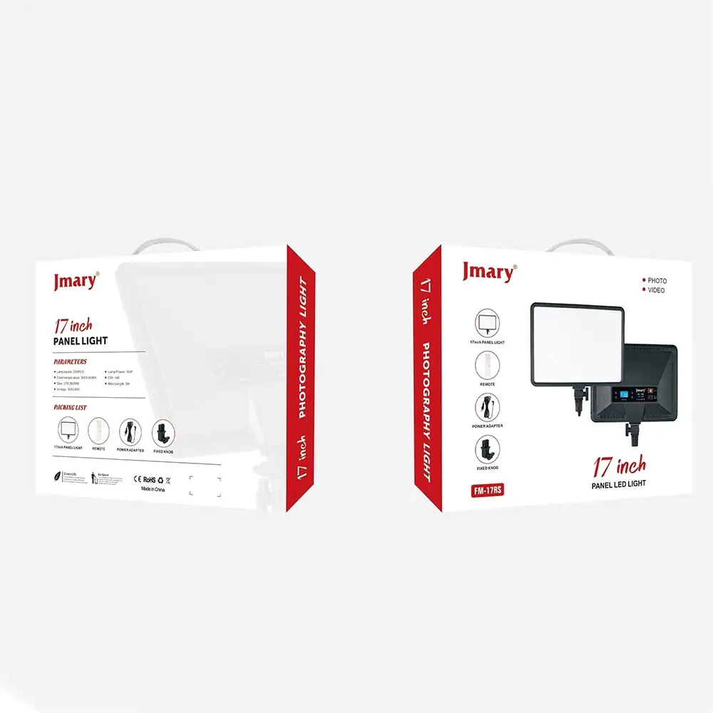 Jmary FM-17RS 17 inç LED Panel Video Işığı, Uzaktan Kumandalı