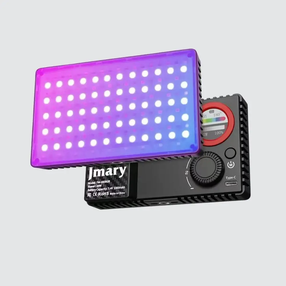 Jmary FM-180RGB RGB Led Telefon-Kamera Üstü Aydınlatma Işığı 20W