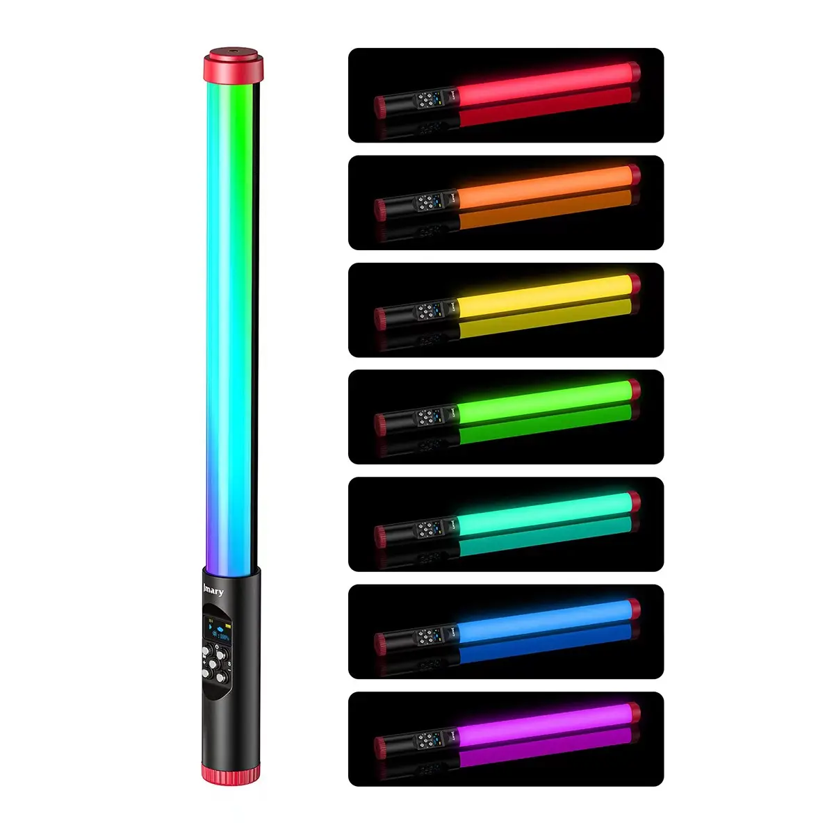 Jmary FM-128RGB OLED Ekranlı RGB Aydınlatma Çubuğu, IPX8