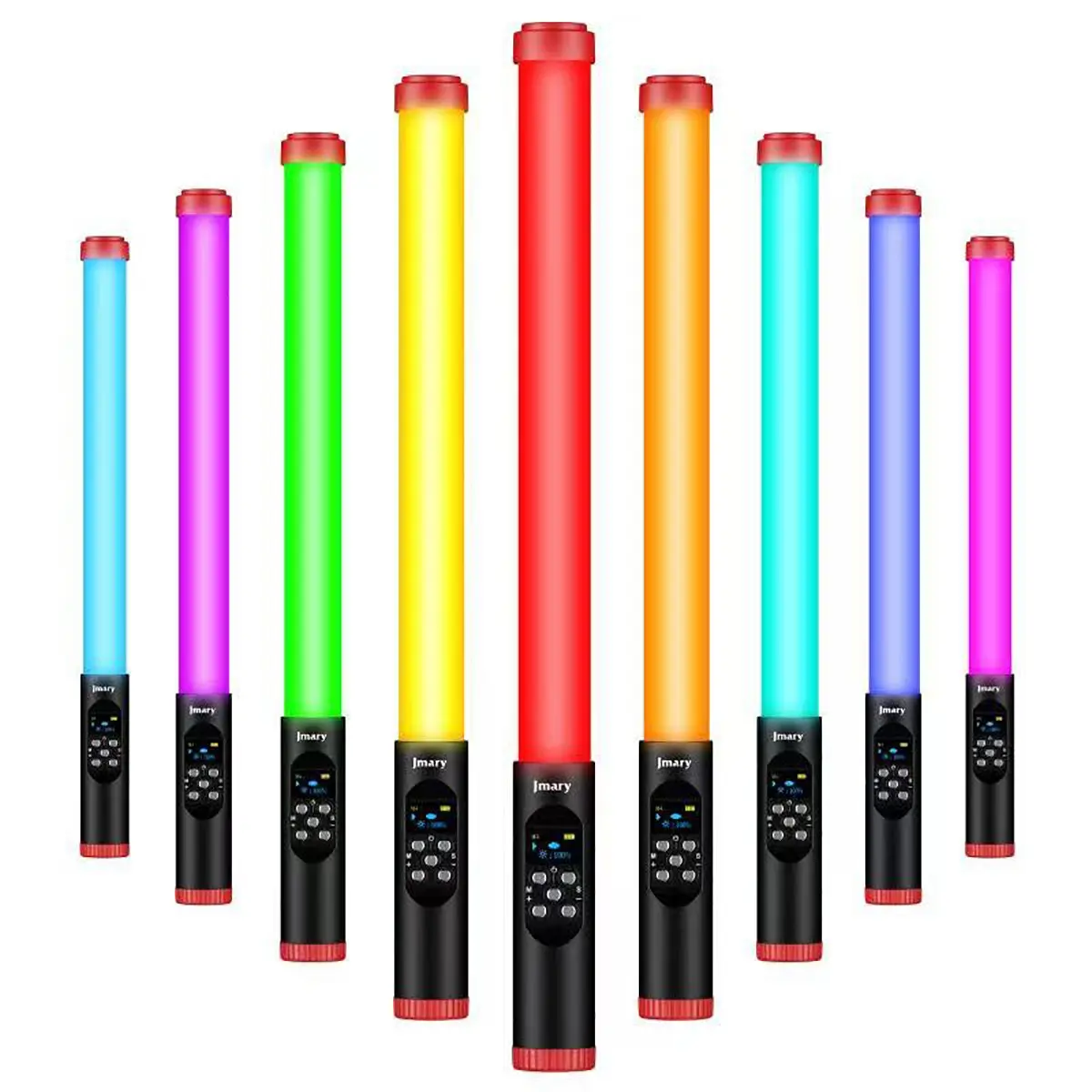 Jmary FM-128RGB OLED Ekranlı RGB Aydınlatma Çubuğu, IPX8