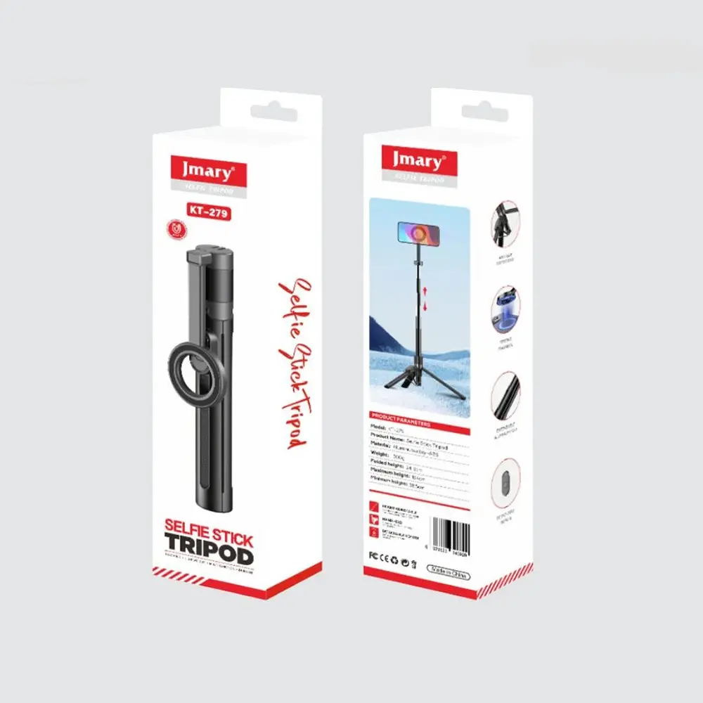 Jmary KT-279 Manyetik Kablosuz Kumandalı Tripod ve Selfie Çubuğu