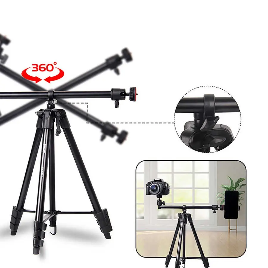 Jmary KP-2207 Tripod, 133 cm Yükseklik ve 360 Derece Dönebilen Başlık