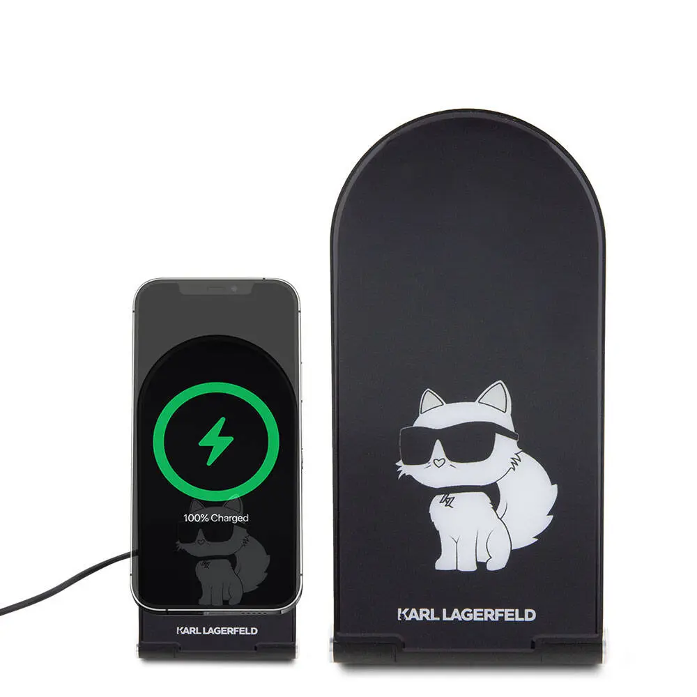 Karl Lagerfeld Choupette Logolu Katlanabilir Manyetik Kablosuz Şarj Standı