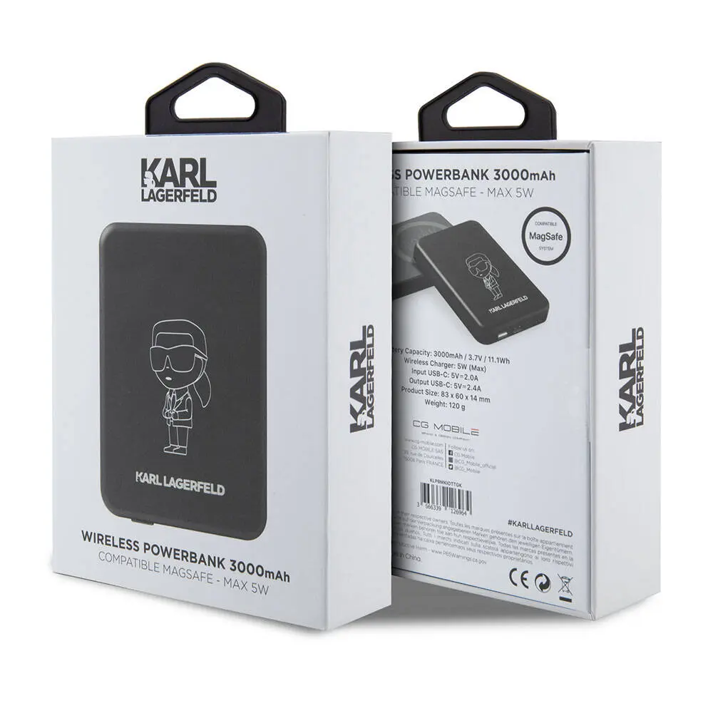 Karl Lagerfeld MagSafe Uyumlu 3000 mAh Kablosuz Powerbank