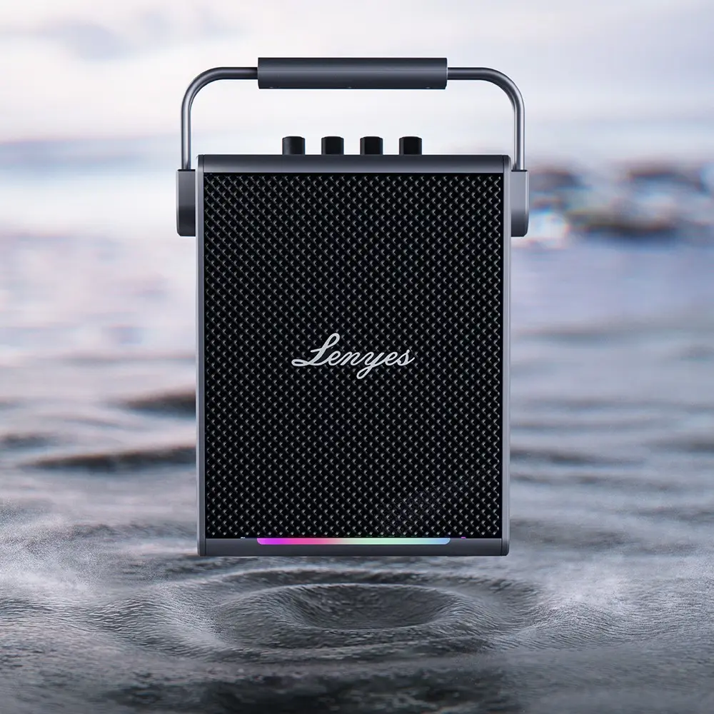 Lenyes Titan 1 Bluetooth Hoparlör, RGB Işıklı ve Çift Kablosuz Mikrofonlu