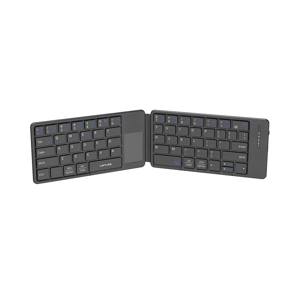 Lenyes WK109 Katlanabilir Kablosuz Klavye, Touch Pad ve Sessiz Tuşlu