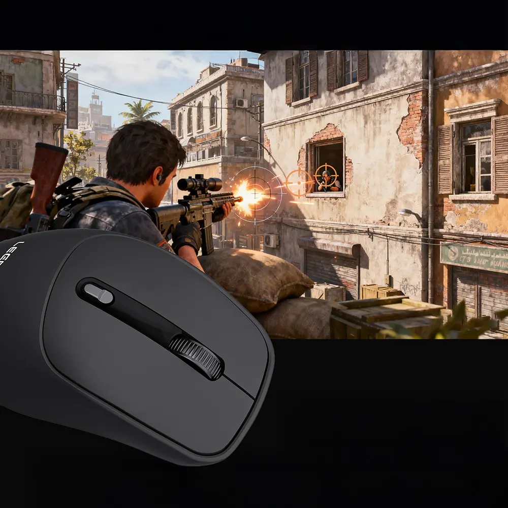 Lenyes WS105 Kablosuz Mouse, Sessiz Butonlu ve Çift Bluetooth Bağlantılı