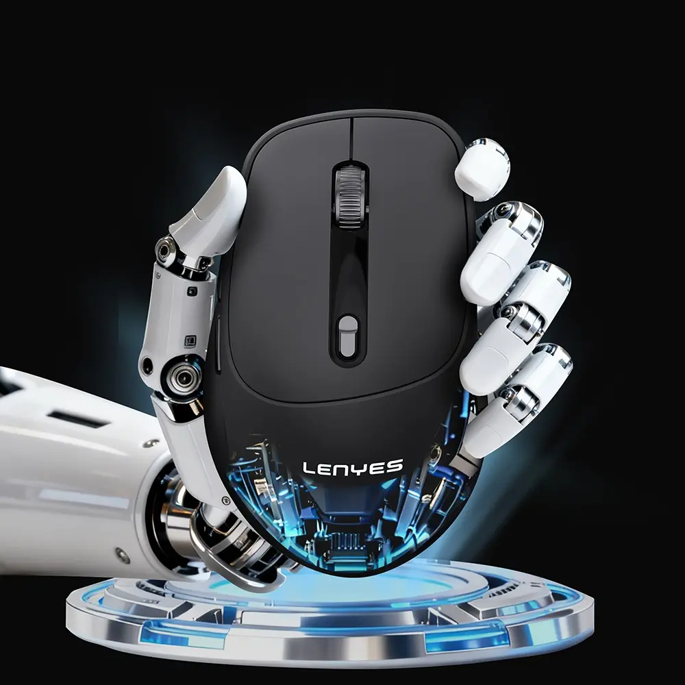 Lenyes WS105 Kablosuz Mouse, Sessiz Butonlu ve Çift Bluetooth Bağlantılı