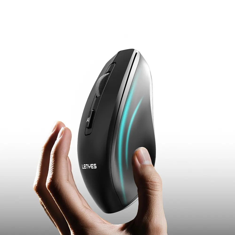 Lenyes WS106 Kablosuz Mouse, AI Tuşlu ve Çift Bluetooth Bağlantılı