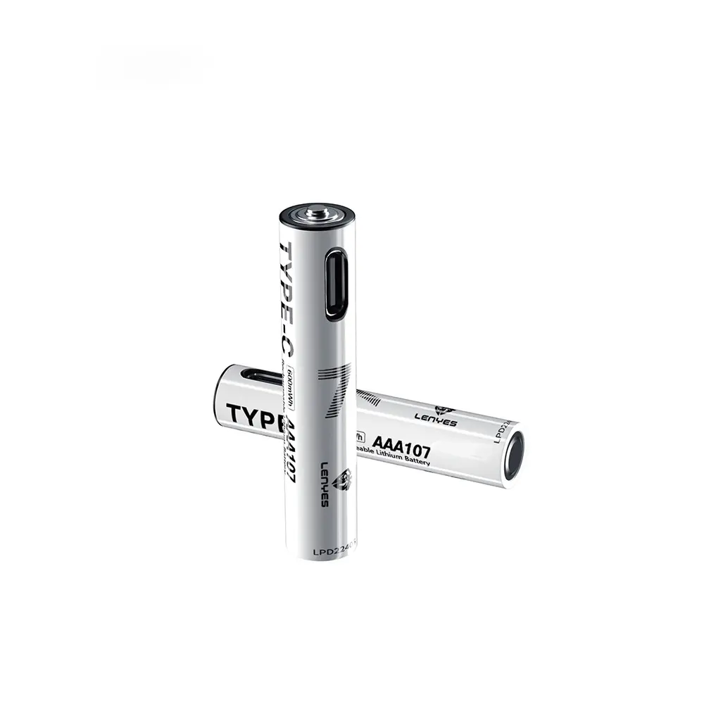 Lenyes AAA107 Type-C Şarj Portlu Şarj Edilebilir AAA Pil, 2 Adet