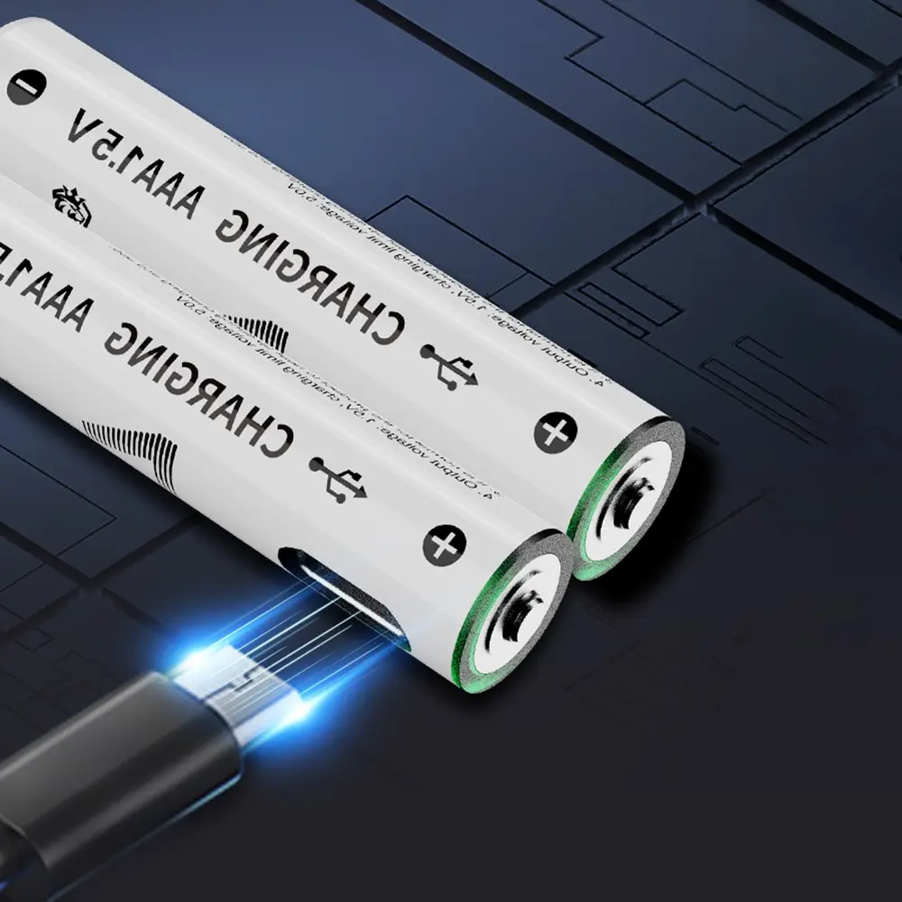 Lenyes AAA107 Type-C Şarj Portlu Şarj Edilebilir AAA Pil, 2 Adet