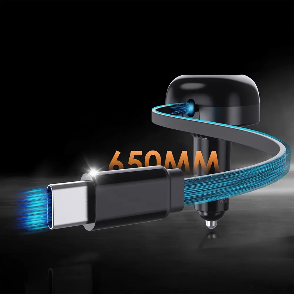 Lenyes CA59 Type-C ve USB-A Portlu Araç Şarj Aleti, PD 60W