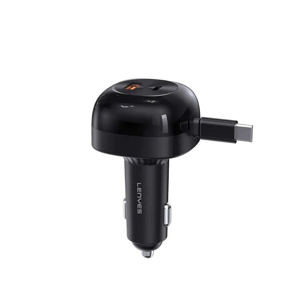 Lenyes CA59 Type-C ve USB-A Portlu Araç Şarj Aleti, PD 60W