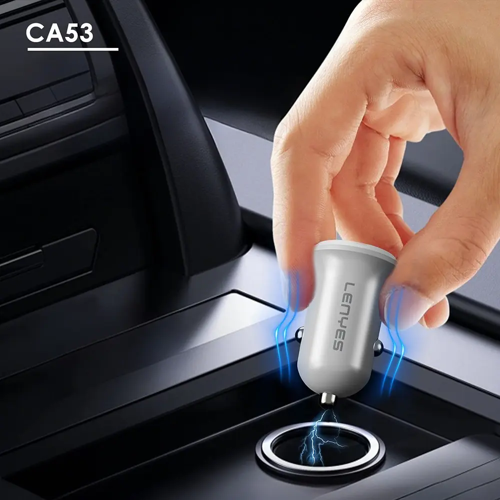 Lenyes CA53 Mini Araç Şarj Aleti, USB-C PD 30W ve USB-A QC 18W