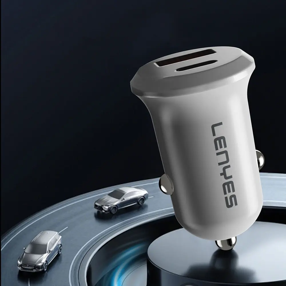 Lenyes CA53 Mini Araç Şarj Aleti, USB-C PD 30W ve USB-A QC 18W