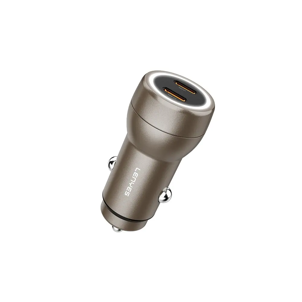 Lenyes CA65 60W Çift Type-C PD Araç Şarj Aleti, 2 Portlu
