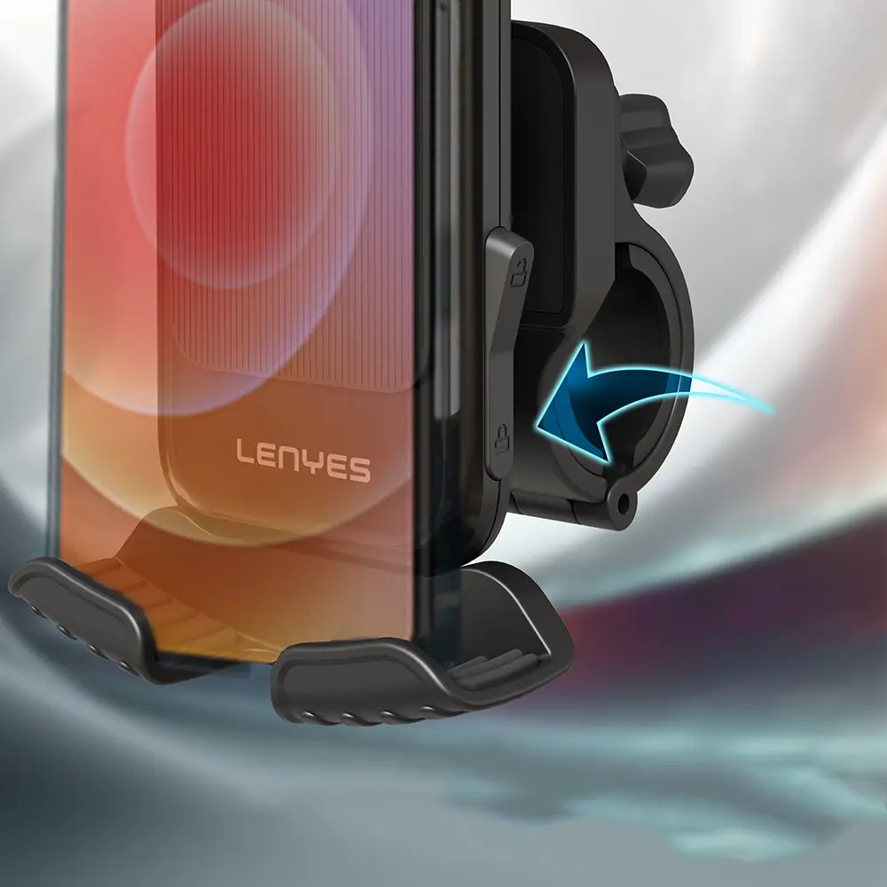Lenyes CR157 360° Dönebilen Ayarlanabilir Motosiklet ve Bisiklet Telefon Tutucu