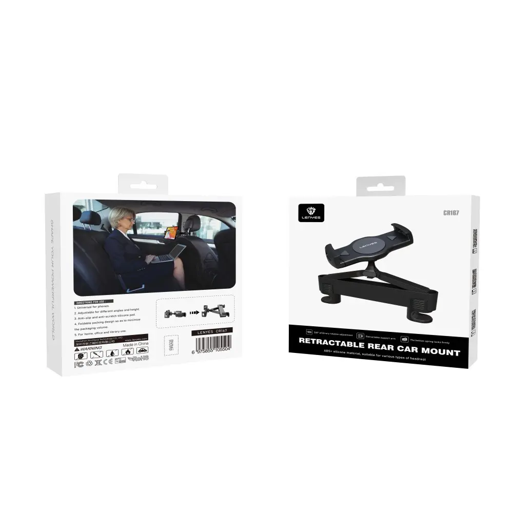 Lenyes CR167 360 Derece Dönebilen Arka Koltuk Araç Telefon Tutucu