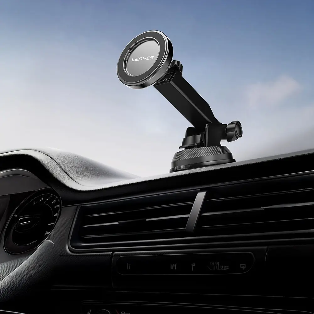 Lenyes CR184 360 Derece Dönebilen Teleskopik Vantuzlu Araç Telefon Tutucu