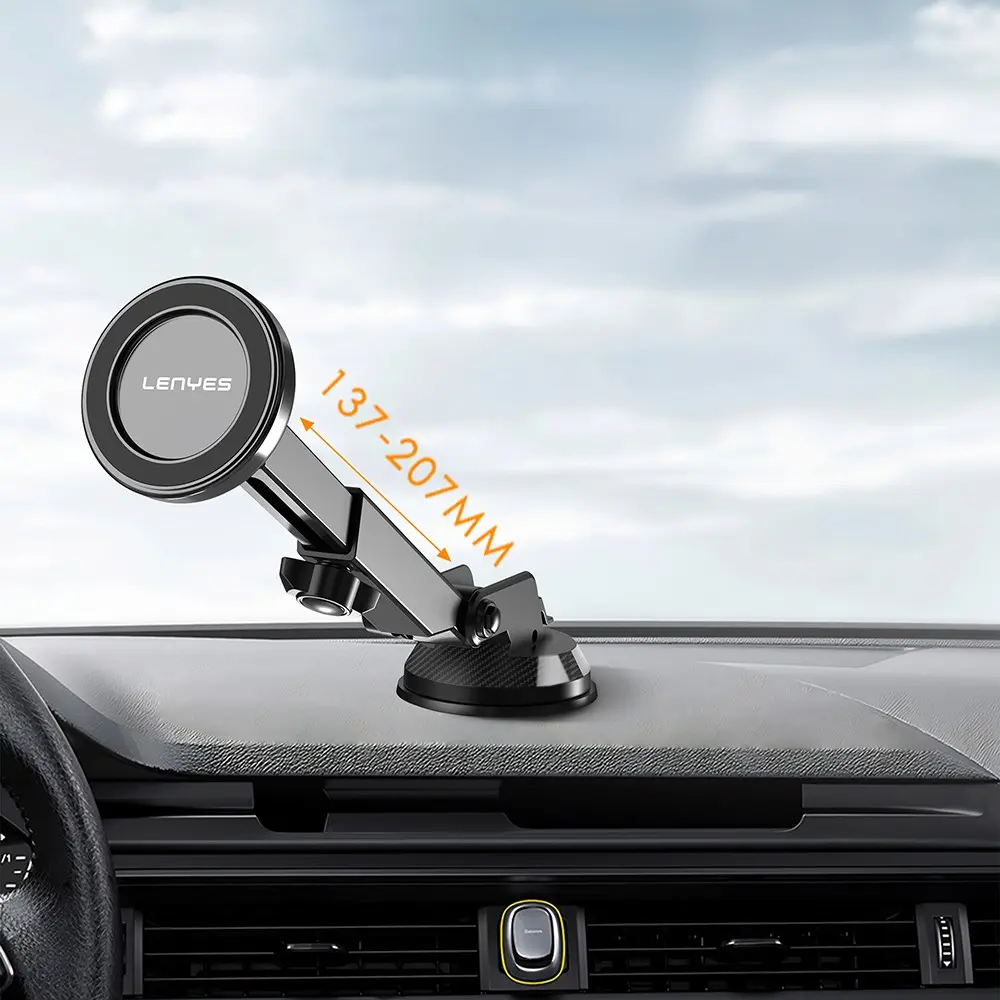 Lenyes CR184 360 Derece Dönebilen Teleskopik Vantuzlu Araç Telefon Tutucu
