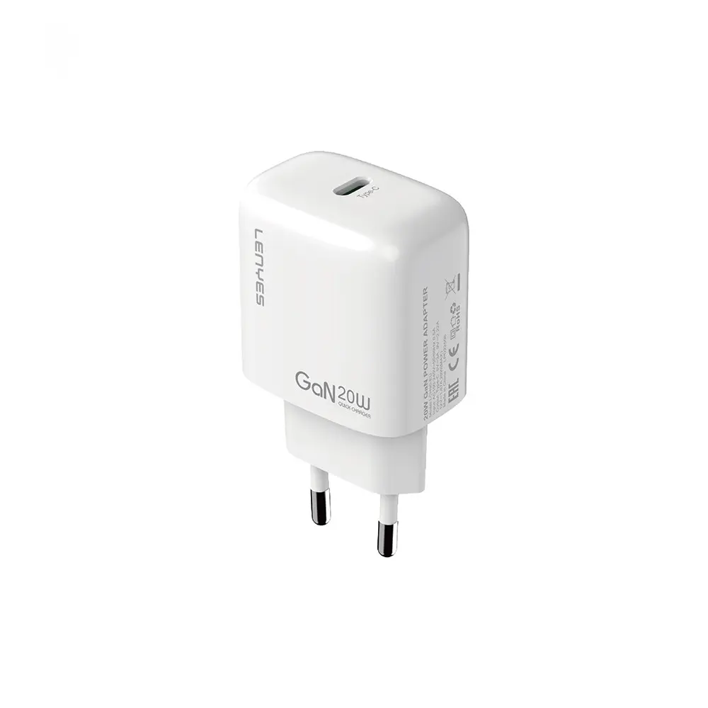 Lenyes LCH90 20W GaN Type-C PD Şarj Adaptörü, Beyaz