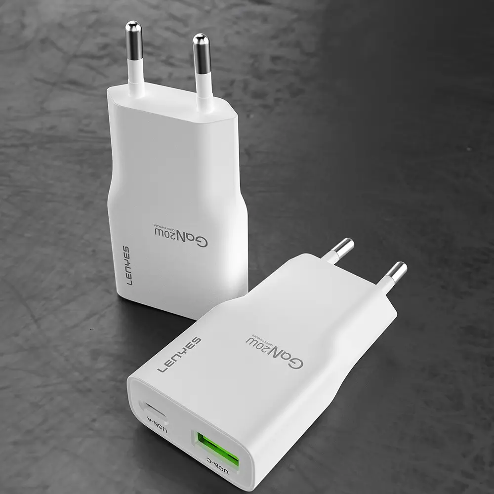 Lenyes LCH11 GaN 20W PD Şarj Adaptörü, Type-C to Type-C Kablolu