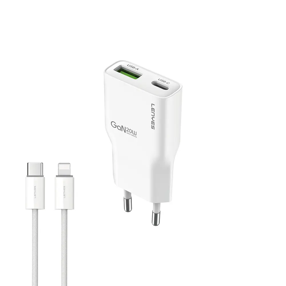 Lenyes LCH11 Type-C to Lightning 20W PD GaN Şarj Seti