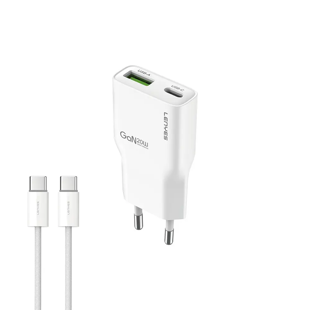 Lenyes LCH11 Type-C to Type-C GaN Şarj Seti, 20W PD