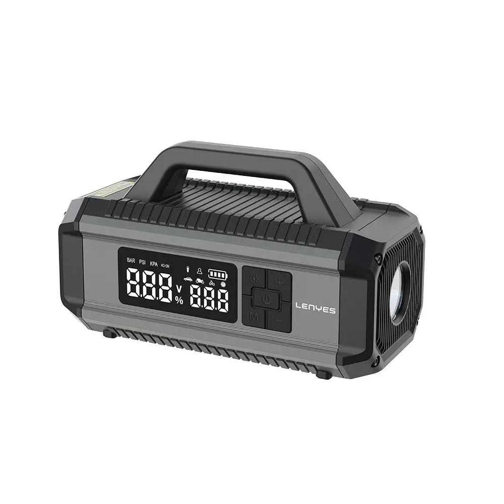 Lenyes LCI202 12V 150W Akü Takviye ve Hava Kompresörü, 10000mAh LED Işıklı