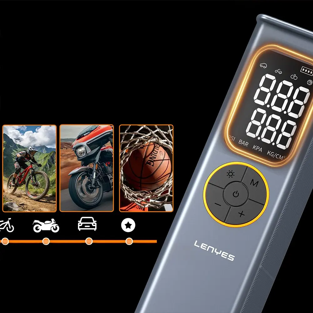 Lenyes LCI205 12V 100W Araç Akü Takviye ve Hava Kompresörü, 7200mAh