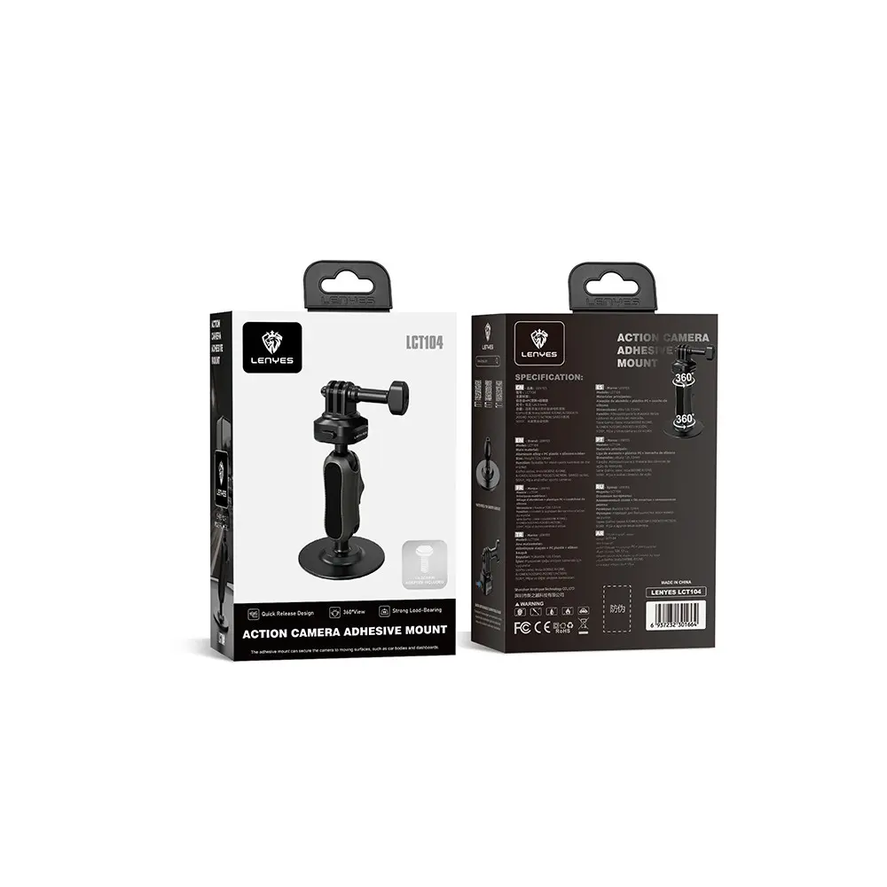 Lenyes LCT104 Teleskopik Vantuzlu Aksiyon Kamera Tutucu