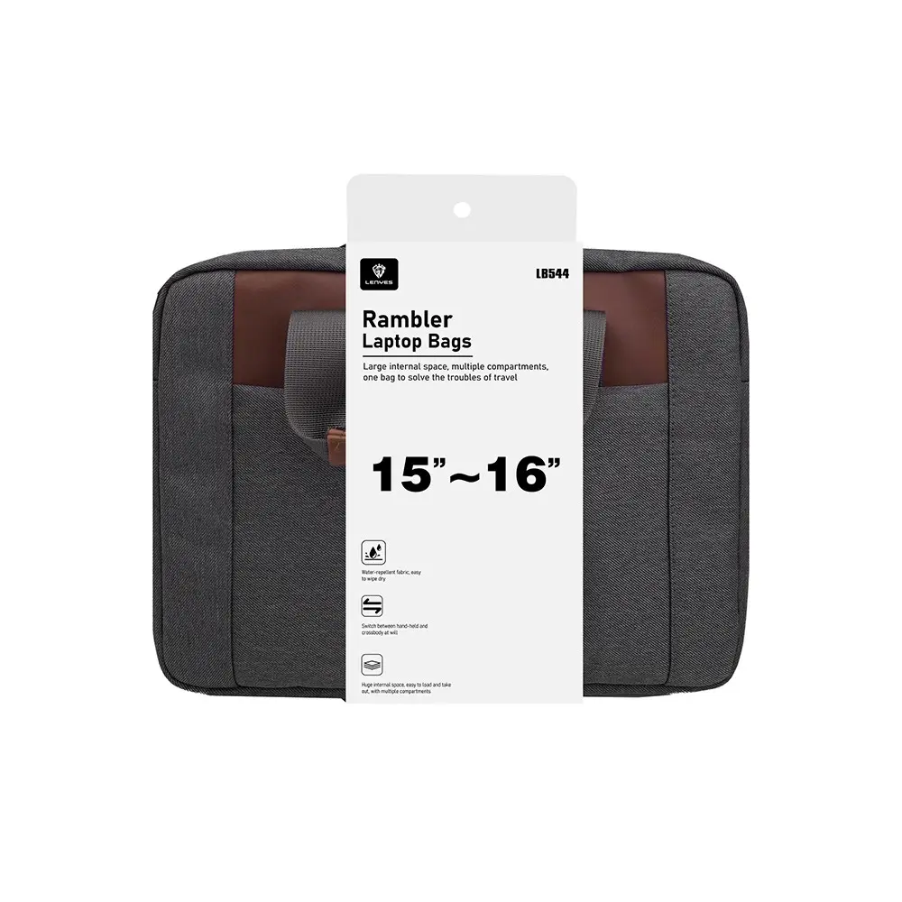 Lenyes LB544 Rambler Serisi Polyester Kumaş 15-16 inç Su Geçirmez Laptop Çantası