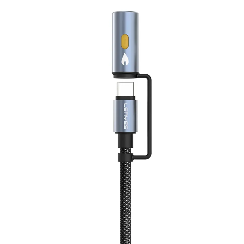 Lenyes LC111 4'ü 1 Arada 60W Şarj Kablosu, Fener ve Çakmaklı 1 m