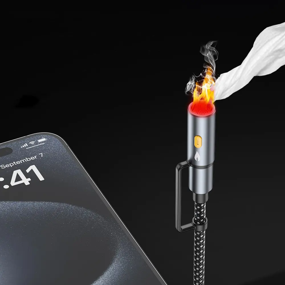 Lenyes LC112 6'sı 1 Arada 240W Şarj Kablosu, Fener ve Çakmaklı