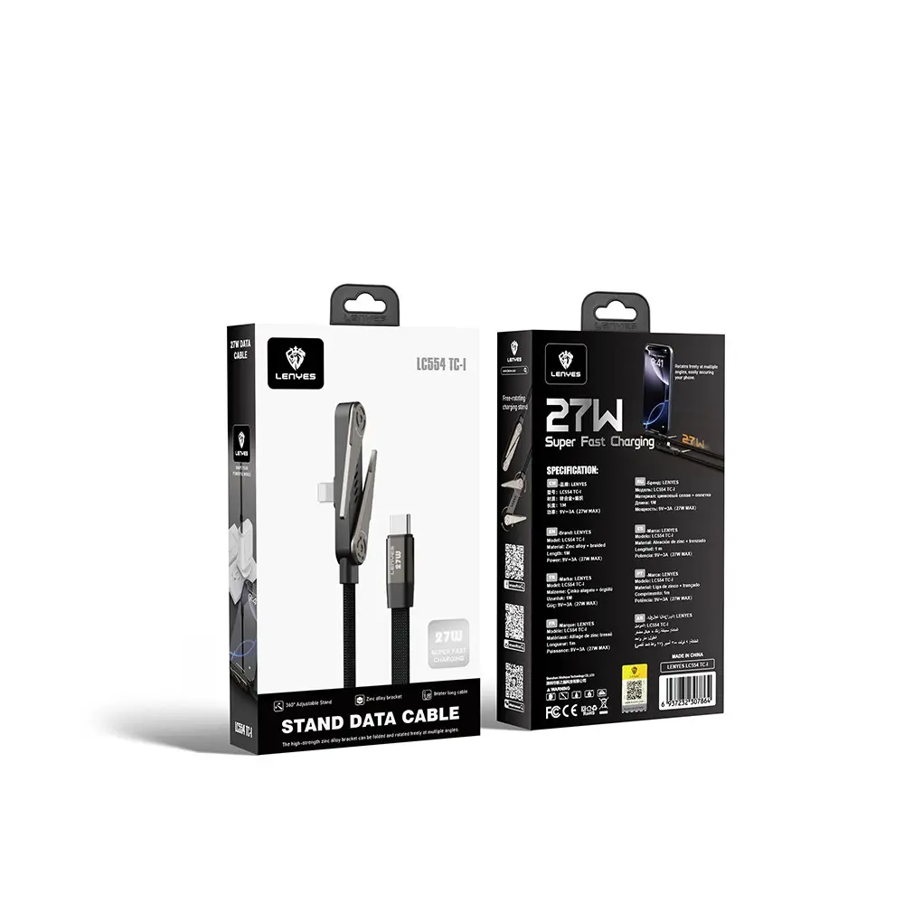 Lenyes LC554 Type-C to Lightning Data ve Şarj Kablosu, 27W 1 m