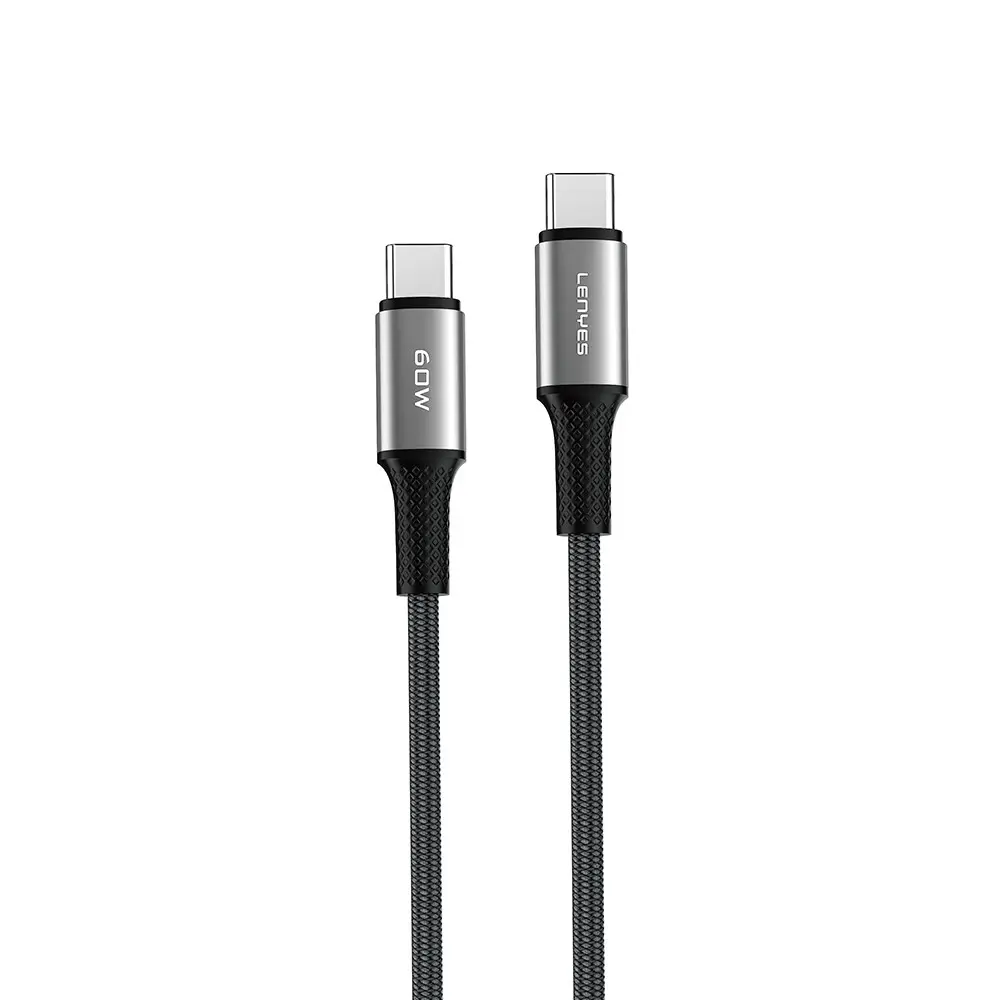 Lenyes LC559 Type-C to Type-C 60W PD Örgü Şarj ve Data Kablosu, 1 m