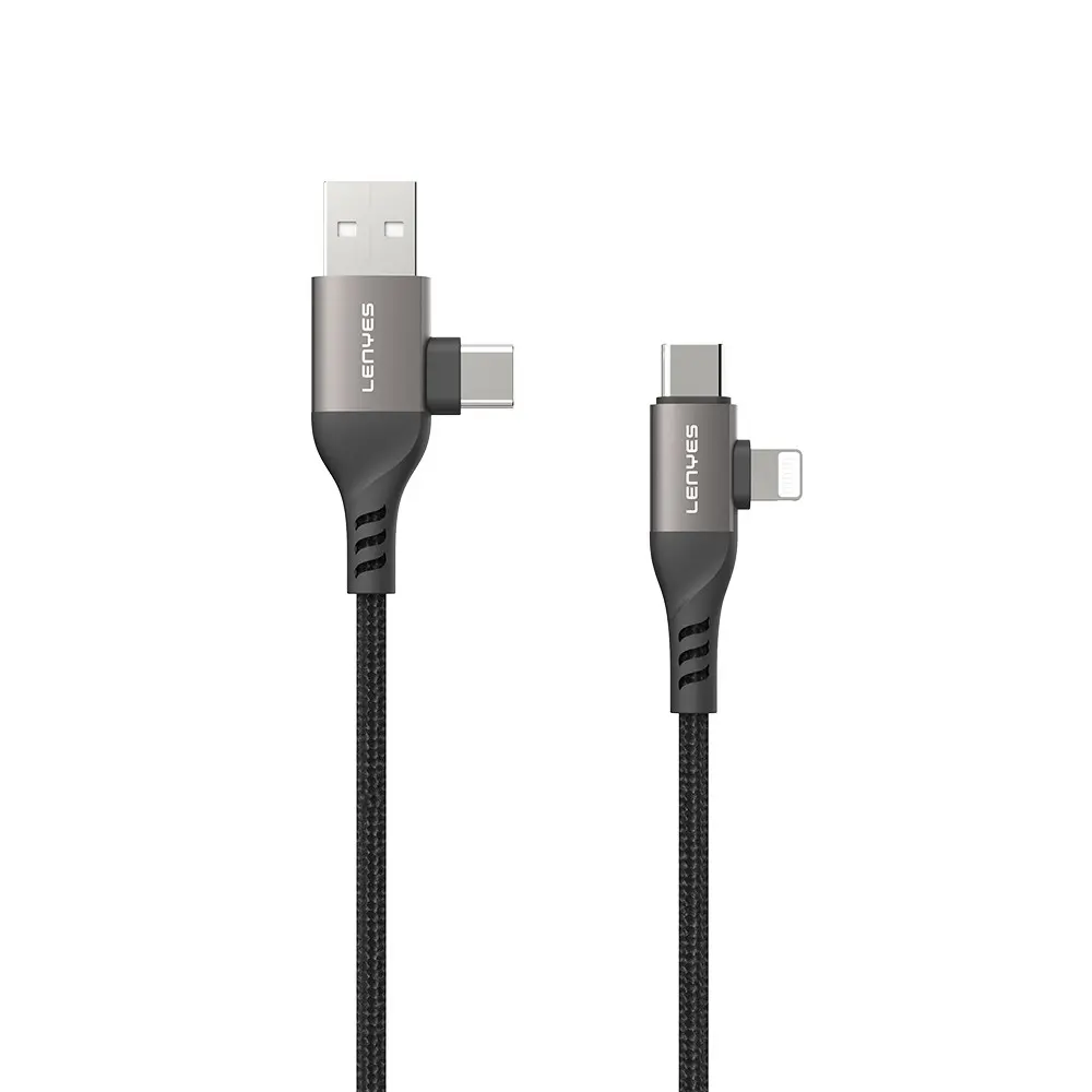 Lenyes LC501 4'ü 1 Arada 60W Şarj ve Data Kablosu, 1 m