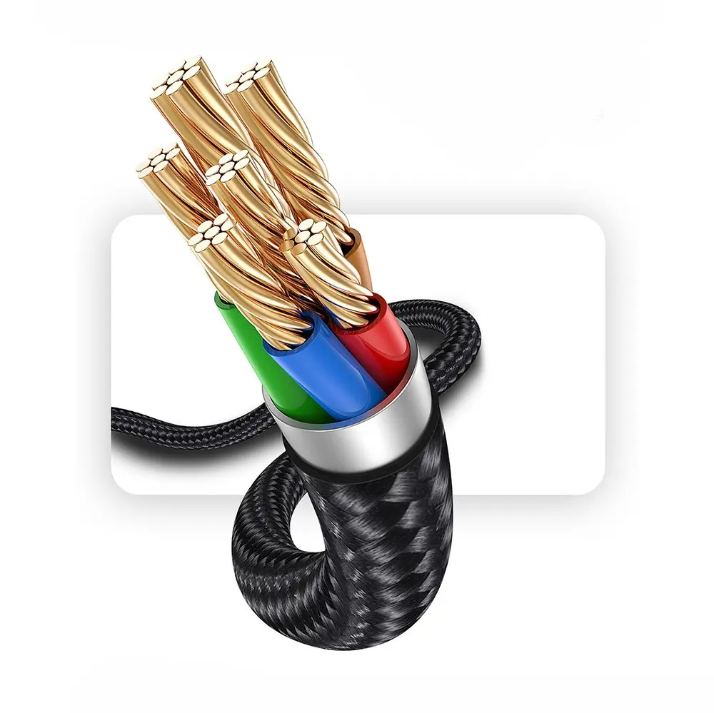 Lenyes LC514 USB-A to Lightning Örgülü Şarj ve Data Kablosu, 15W 1M