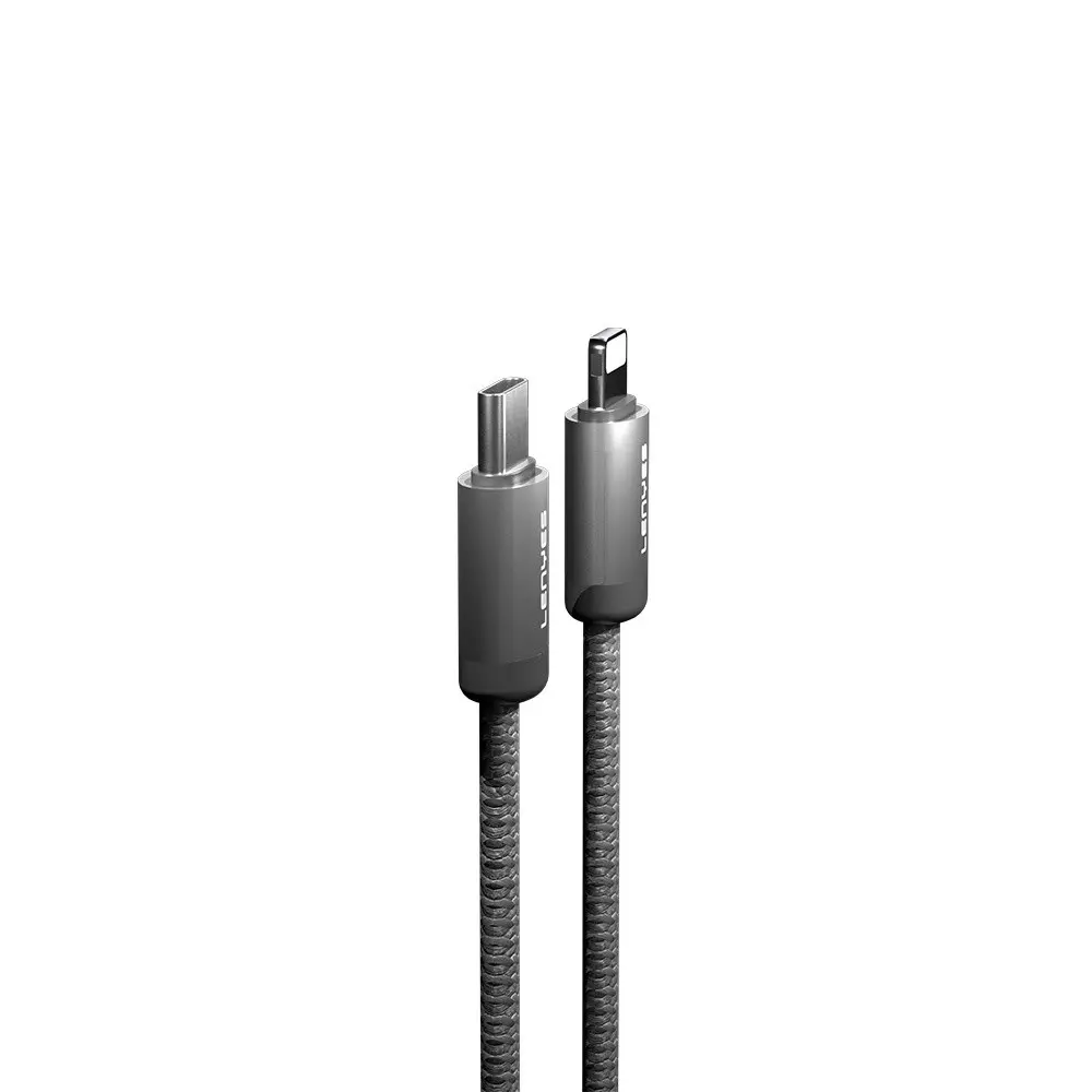 Lenyes LC527 Type-C to Lightning Manyetik Örgülü Şarj ve Data Kablosu 27W 1M