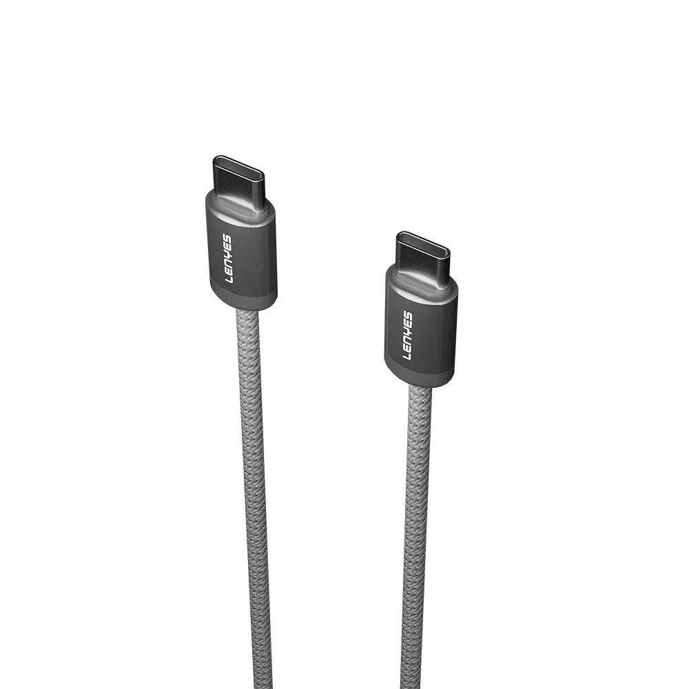 Lenyes LC527 Type-C to Type-C 60W Örgülü Manyetik Şarj ve Data Kablosu 1 m