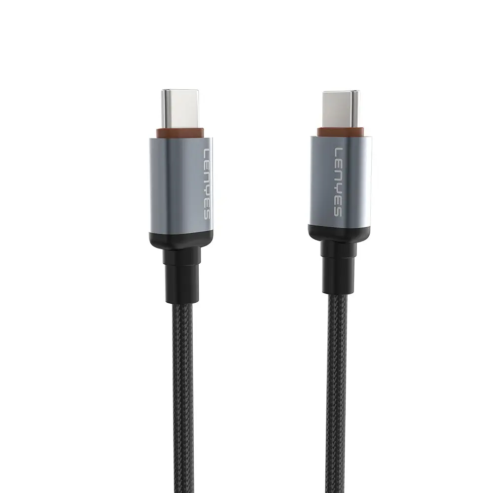 Lenyes LC528 Type-C to Type-C Örgülü Şarj ve Data Kablosu, 60W 1 m